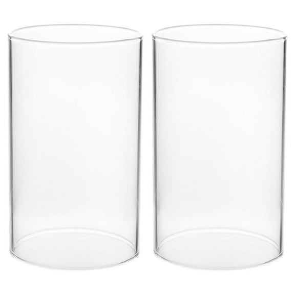 Zcyifa Clear Glass Hurricane Candle Holders - Set of 2