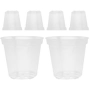 Zcyifa Clear Orchid Pot 6Pcs 5" Plastic Planter for Indoor/Outdoor