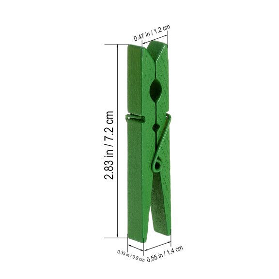 Zcyifa Clothes pins 25pcs Durable 2.9 Inch Wooden Clothespins Clothes Pegs (Green)