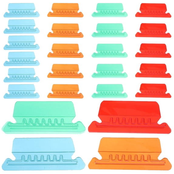 FRCOLOR Assorted Color Plastic File Tabs for Hanging Folders Ideal for Document Organization 40 Pieces