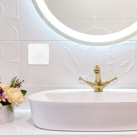 Zcyifa Curtain Rod Brackets 2pcs No Drill Curtain Rod Brackets Adhesive Tension Rod Holder Spray Bottl Holders