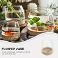 Zcyifa DIY Landscape Bottles Hydroponic Flower Vase Wooden Base Flower