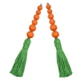 thumbnail image 1 of Zcyifa Farmhouse Beaded Garlands 2pcs Orange Wood Bead Garland Wall Hanging Decoration Carrot Design Beaded Garland Easter Hanging Decor, 1 of 10