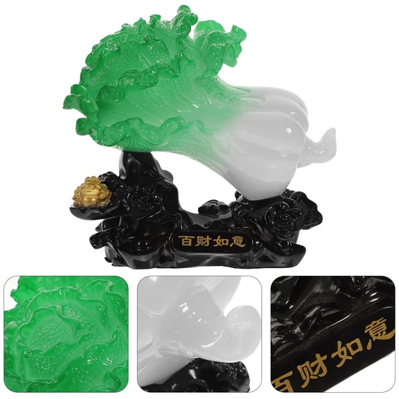 Zcyifa Figurine Creative Resin Vegetable Shape Desktop Office Home Chinese Cabbage Decoration