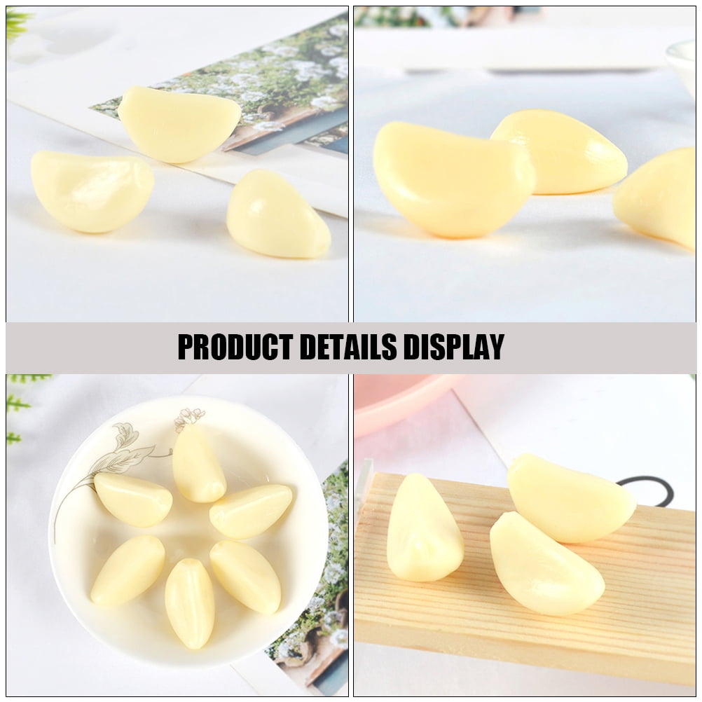 Zcyifa Garlic Flakes Model 12pcs Fake Garlic Cloves Artificial
