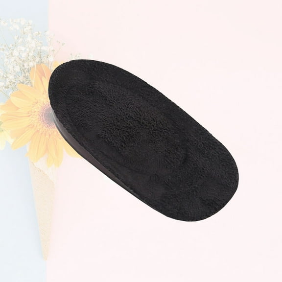 Zcyifa Heel Cushions 1 Pair Comfortable Heel Support Pads Half Shoe Cushions Foot Care Supplies for Women Girls Ladies Black Size L