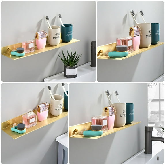 Zcyifa Kitchen Seasoning Rack Bathroom Toilet Storage Rack Space Aluminium Storage Stand Small Wall Shelf