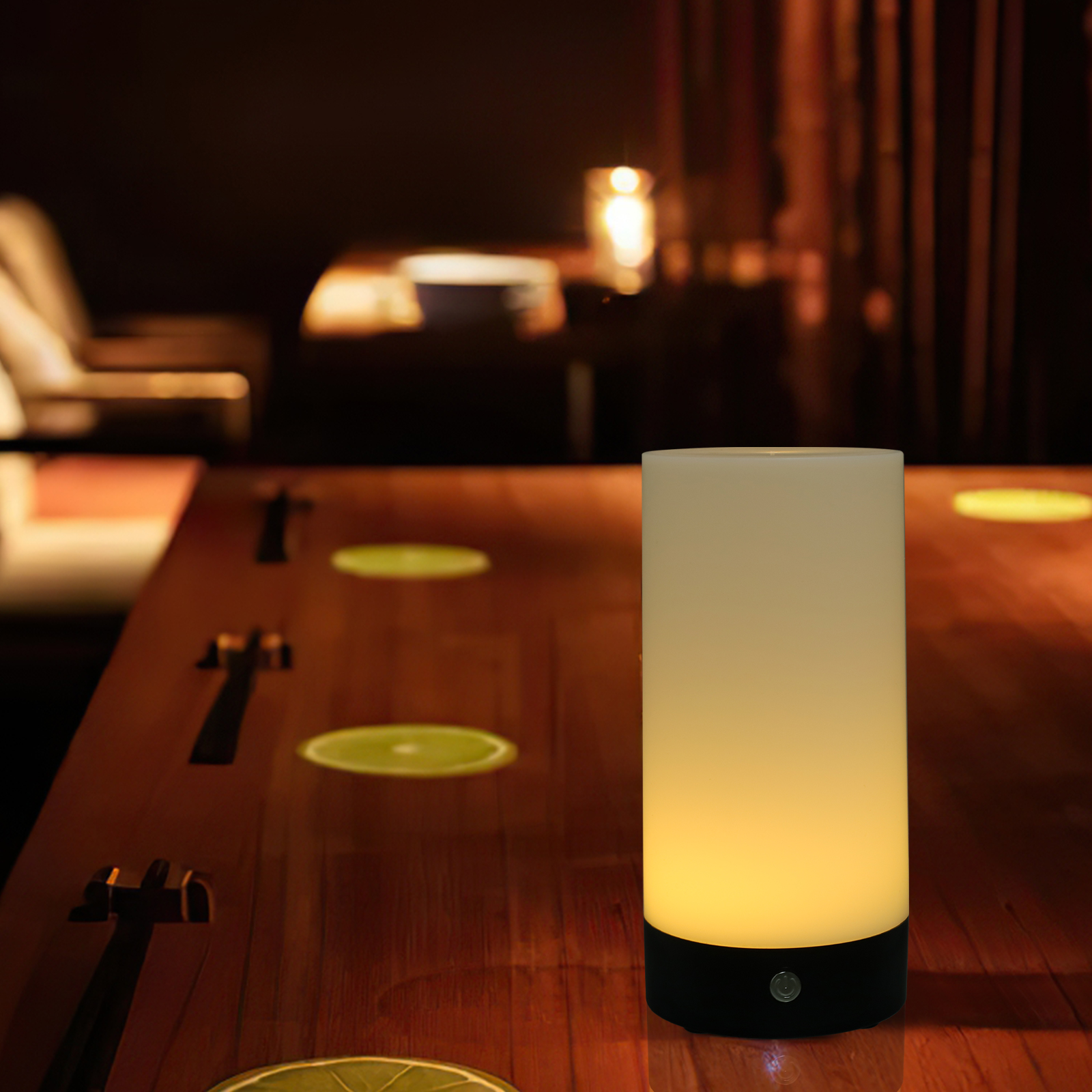 Zcyifa LED Lamp 1pc Led Chargeable Bar Table Lamp Rechargeable Cylindrical Bar Table Lamp