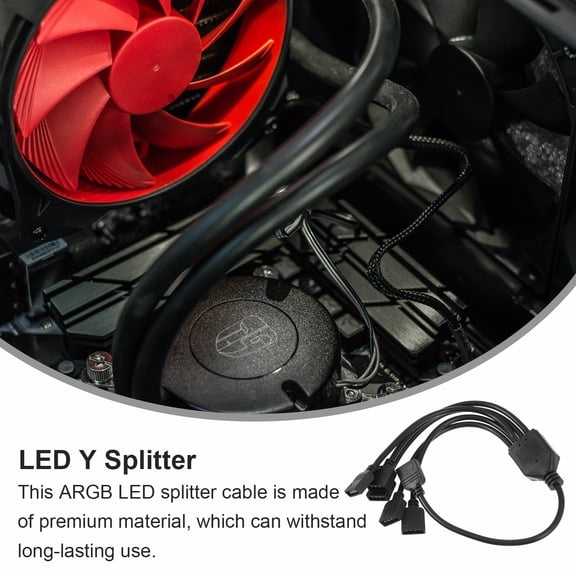 Zcyifa LED Splitter Cable LED Splitter Cable 5-way 4pin ARGB Extension Connector Cord for Chassis
