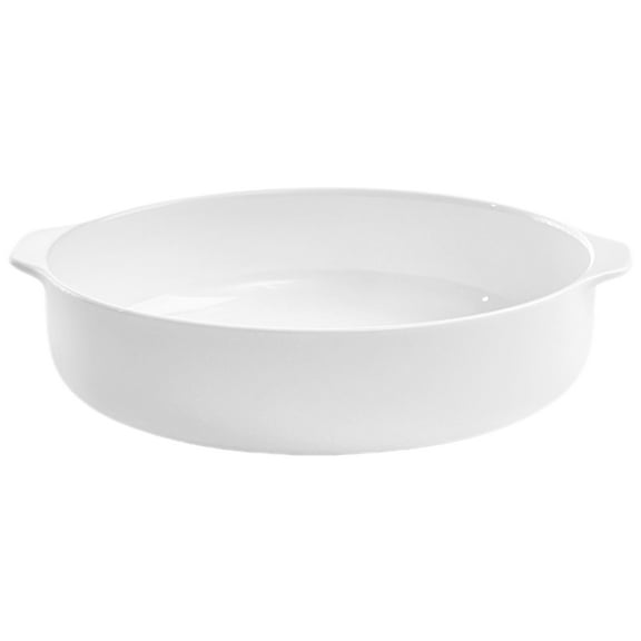 KAKOWELY Round Casserole Dish White 1Set 7Inch