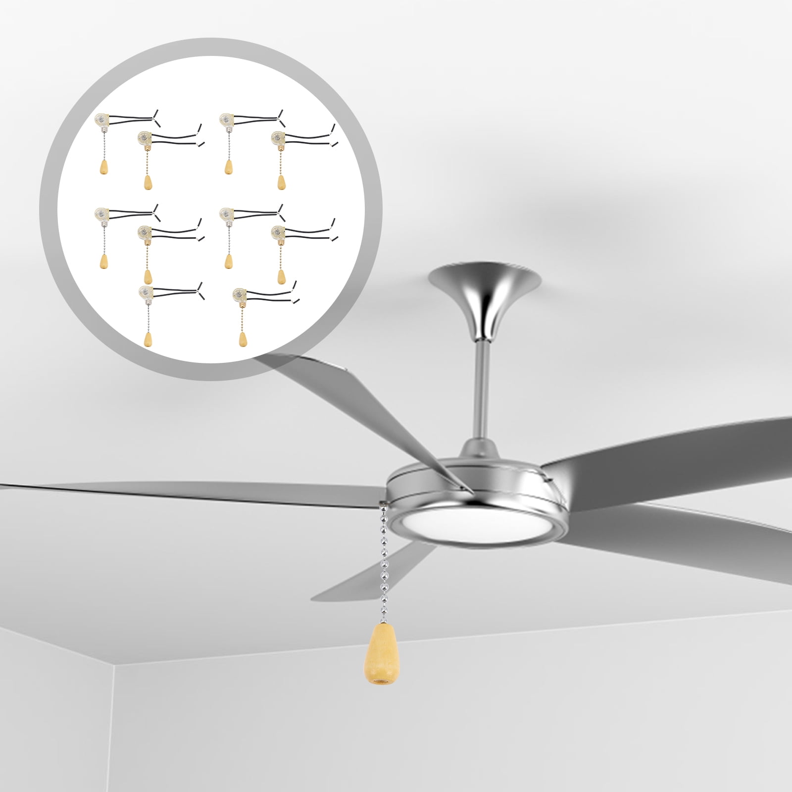 Zcyifa Lamp Pull Switch 10pcs Lamp Pull Switch Ceiling Fan Switch