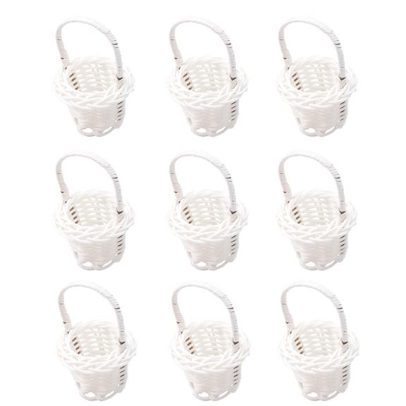 Zcyifa Mini Flower Basket 20Pcs Multi-functional Flower Basket Decor Mini Woven Flower Basket Ornament