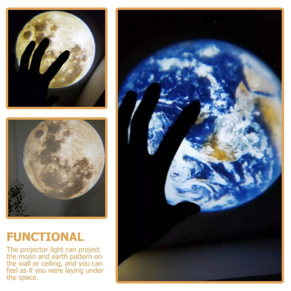 Zcyifa Moon Projector Light Bedroom Moon Projection Light Decorative Earth Projector Light Moon Projector Night Light