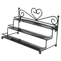 Zcyifa Nail Polish Organizer Metal Nail Polish Organizer Holder Table Nail Posh Dispaly Organizing Rack (Black)