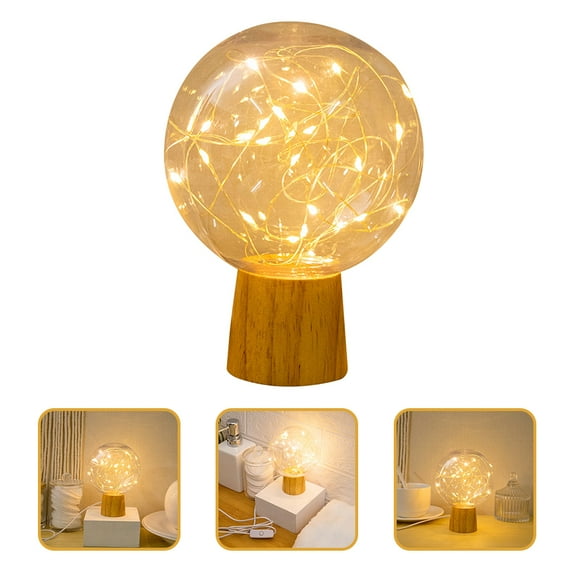 Zcyifa Night Lamp Night Lamp Ball Shape LED Light Bedside Lamp Bedroom Tabletop Decorative Lamp