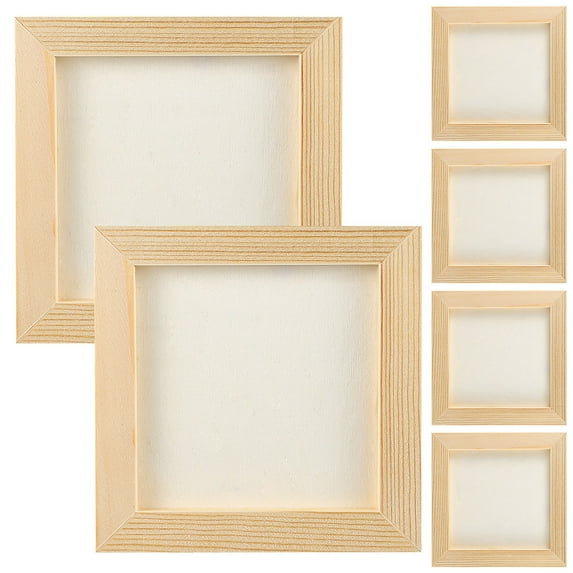 Zcyifa Oil Painting Base Frame 6pcs Unfinished Wood Canvas Frame Blank Painting Display Frame Wooden Crafts Frame