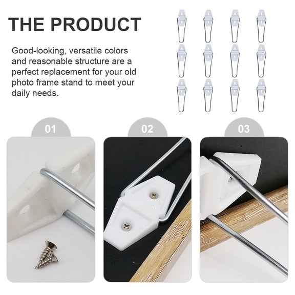 Zcyifa Photo Frame Back Supports 20 Pcs Photo Frame Back Supports Mirror Display Easel Back Holder Board Brackets