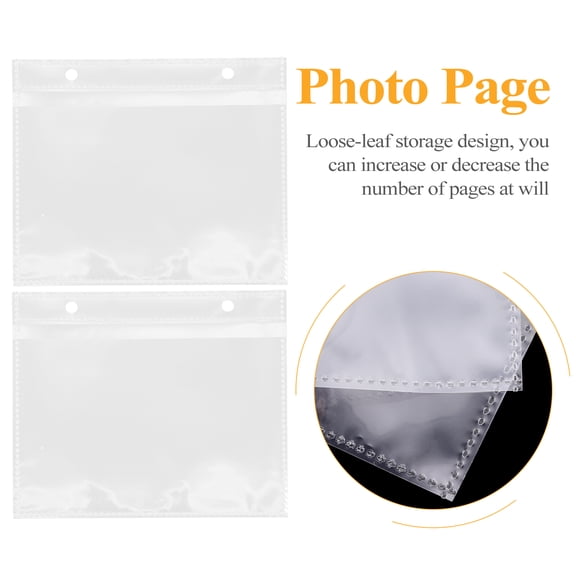 Zcyifa Photo Page Replacement 20pcs Photo Sleeve Inserts Photo Pockets Photo Album Refillable Page (5 inch)