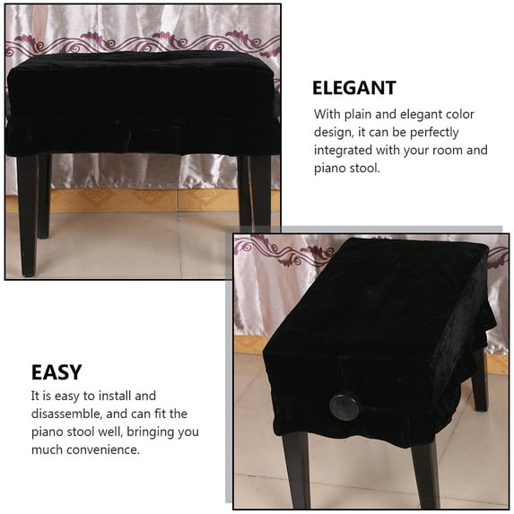 Zcyifa Piano Bench Cover Pleuche Piano Stool Cover Single Piano Chair Protective Cover Piano Bench Cover