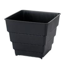 Zcyifa Planter Pots Drainage Hole Indoor Outdoor Garden Flower 12cm Black