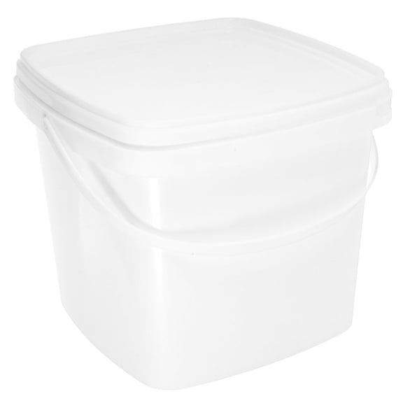 Zcyifa Plastic Bucket with Handle and Lid Reusable Water Bucket Container Portable Bucket (1L)