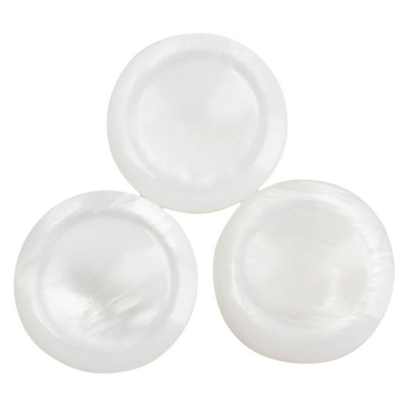 FRCOLOR White Shell Trumpet Buttons for Instrument Accessories Durable Hard Material 3pcs