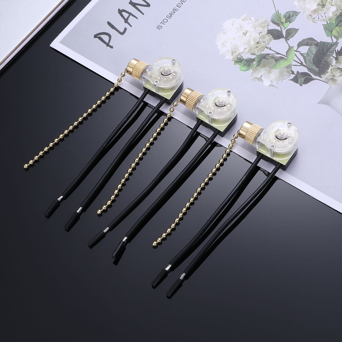 Zcyifa Pullchain Onoff 3Pc Fan Switch Pull Chain Ceiling Fan