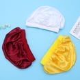 thumbnail image 1 of Zcyifa Sleep Bonnet Cap 3Pcs Kids Sleep Bonnet Elastic Sleep Wide Band Round Head Cover Hair Care Hat for Kids Children (Yellow White Wine Red for Each 1Pc), 1 of 10