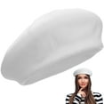 thumbnail image 1 of Zcyifa Spring Summer Solid Color Wool Beret for Women - Vintage Style, 1 of 11