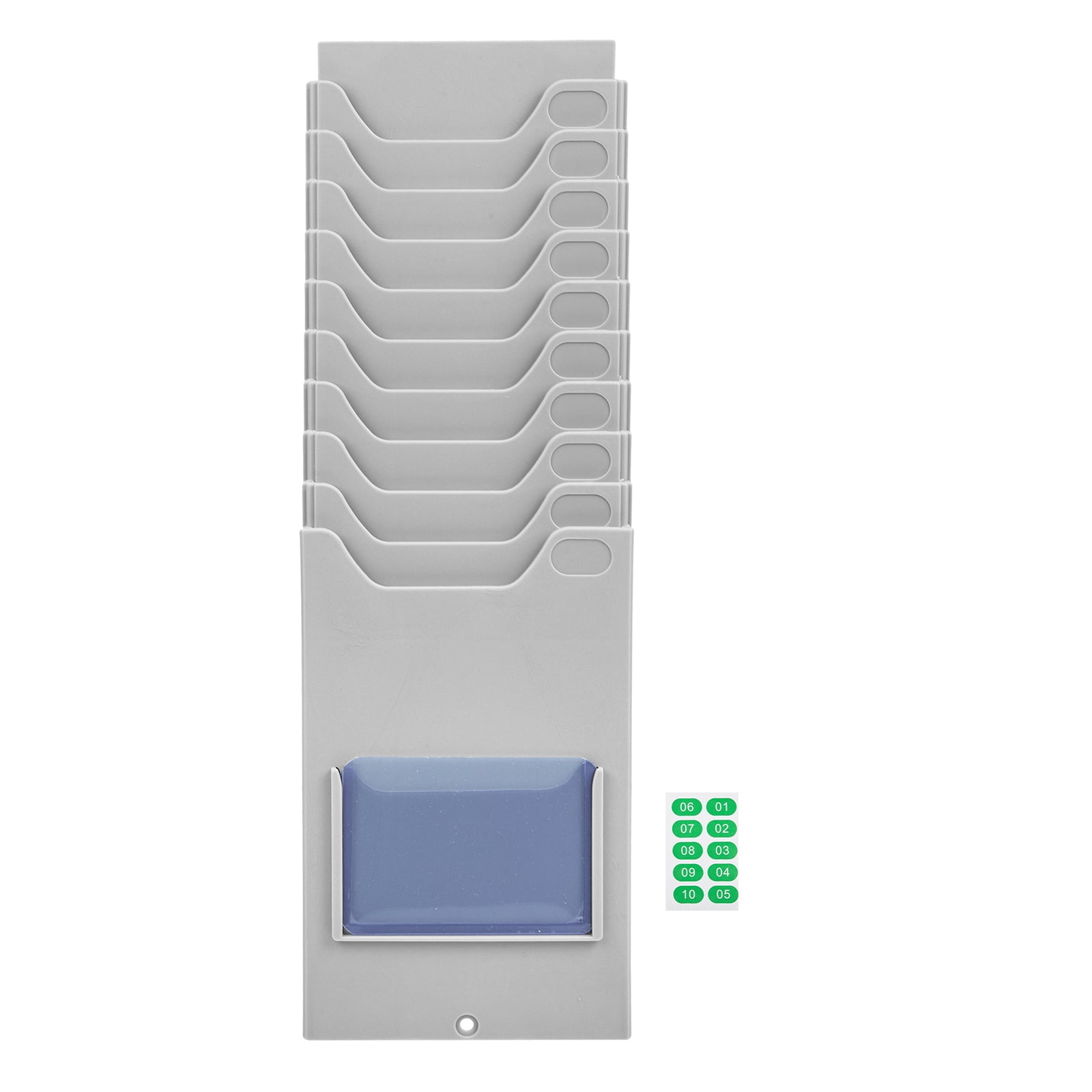 Zcyifa Time Rack Retractable Time Holder 10 Pocket Slots Wall Mount ...