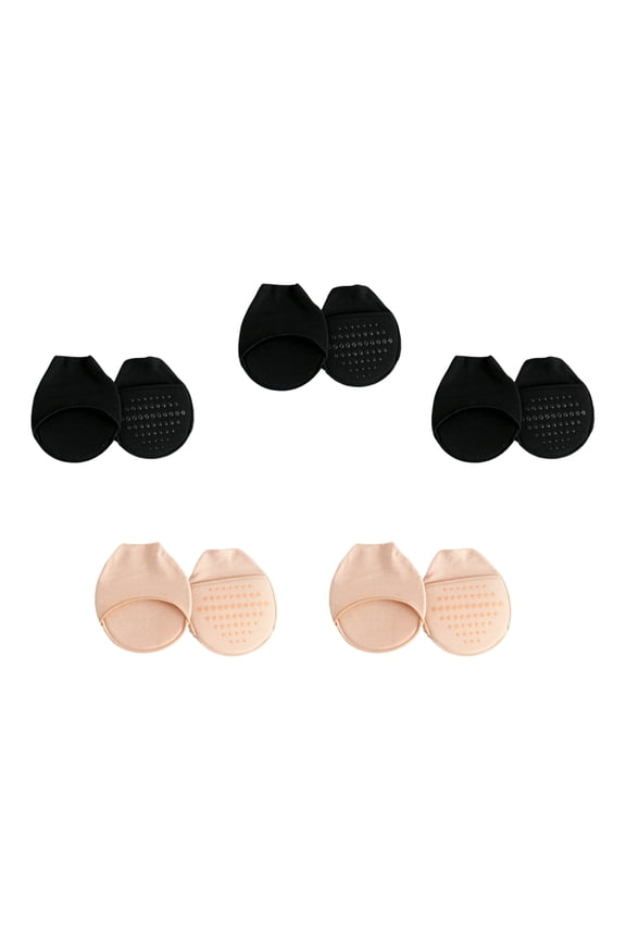 Toe Topper Socks: 5 Pairs Cushion Anti-Skid Metatarsal Pads for High Heels