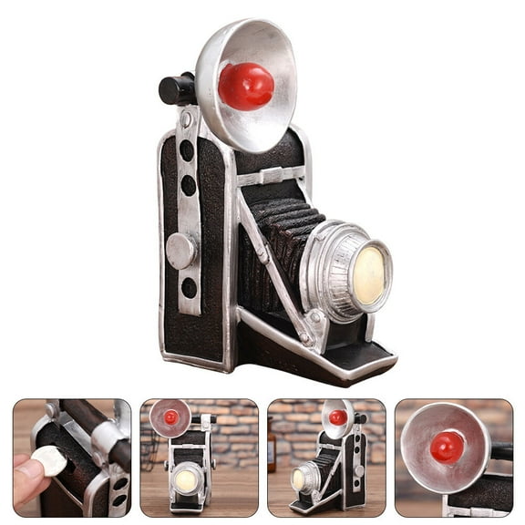 Zcyifa Vintage Camera Model Vintage Camera Model Desktop Resin Camera Ornament Shopwindow Bar Decor
