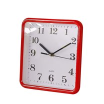 Zcyifa Wall Clock Square Wall Clock Simple Wall Decorative Clock Art Decor Wall Clock for Home Office Living Room Bedroom (Random Color, No Battery)