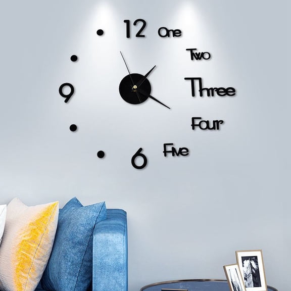 Zcyifa Wall Clock Wall Adhesive Clock Wall Decorative Clock Round Adhesive Clock Home Modern Clock