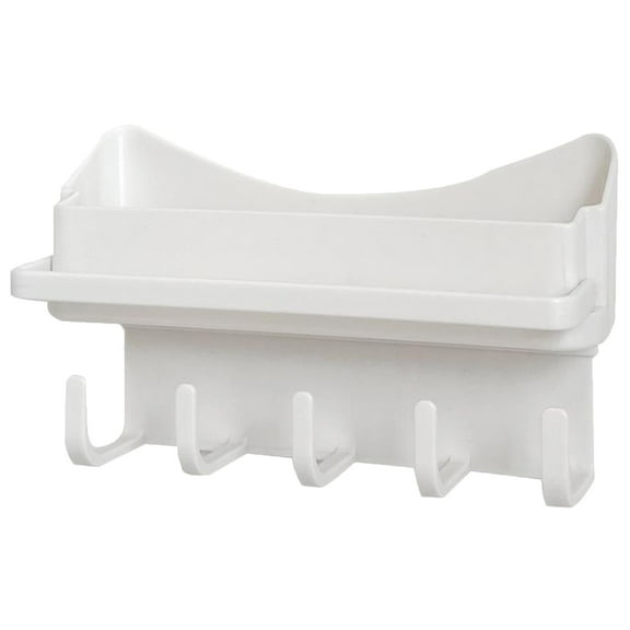 Zcyifa Wall Key Holder with Adhesive Hooks & Tray for Mail, Jewelry, Coats & Umbrella