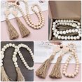thumbnail image 1 of Zcyifa Wood Bead Garland Wood Bead Garland with Tassels Beads String Hanging Decor Rustic Home Decor, 1 of 10