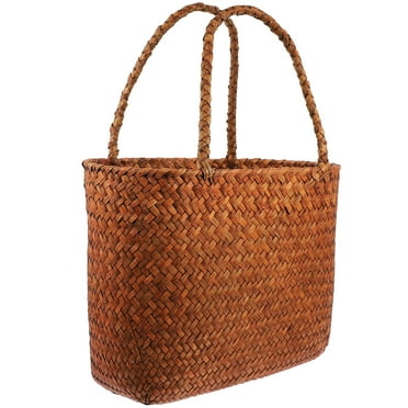 Zcyifa Woven African Market Basket Grocery Beach Bag