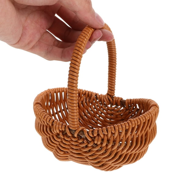Zcyifa Woven Storage Basket Woven Storage Basket Flower Arrangement Woven Flower Basket Small Basket with Handle
