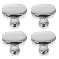 Zcyifa Zinc Alloy Mirror Clips 4Pcs Punch Free Glass Fixing Clamps Zinc Alloy Wall Mirror Clips for Home Silver