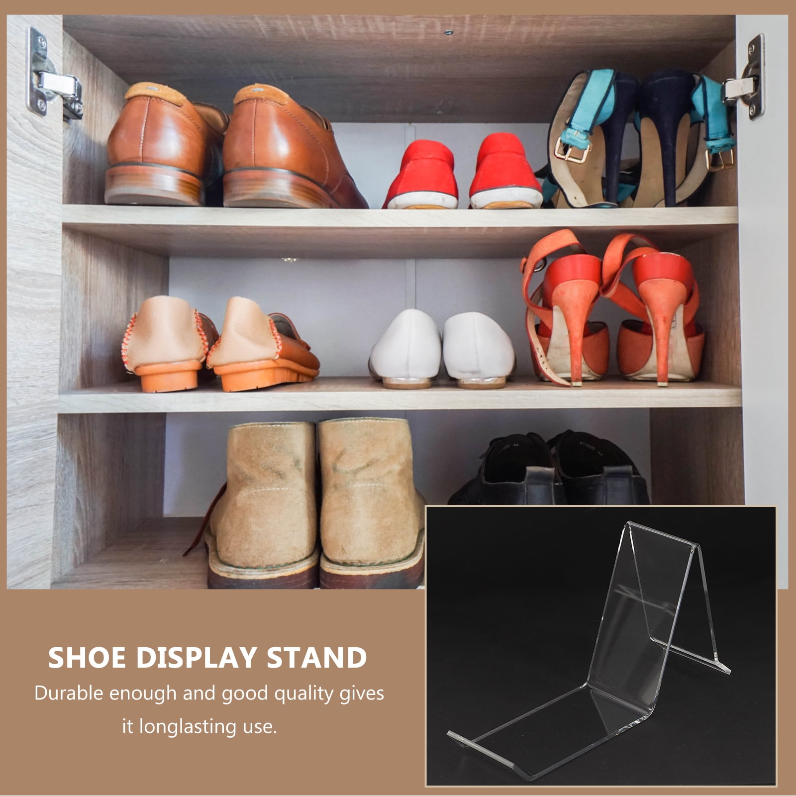 Zcyifa acrylic display stand 1 Set 5Pcs Shoe Display Stand Transparent ...