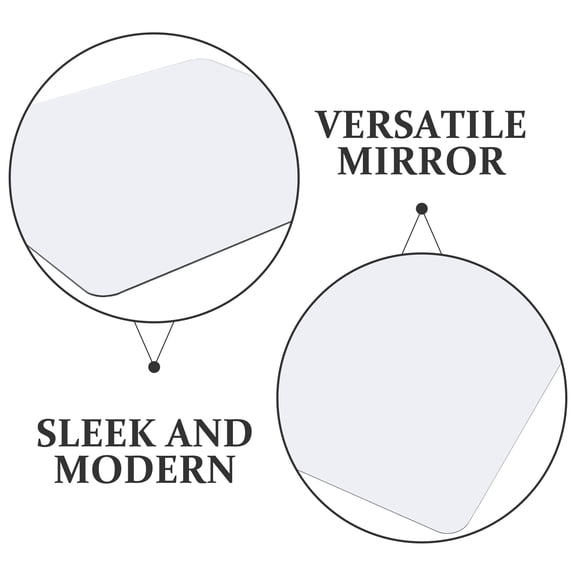 KAKOWELY Household Adhesive Mirror Versatile Use For Home Use 1Pack 11.8X11.8X0.06In