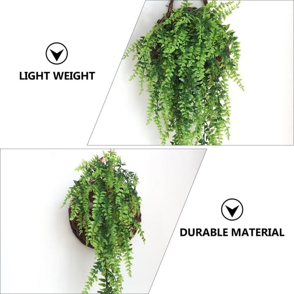Zcyifa artificial greenery 2Pcs Artificial Hanging Plants Fake Plant Leaves for Wall House Room Decoration