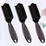 Zcyifa beard brush 3pcs Whisker Brush Shaving Brush Beard Cleaning Brush Multi-use Facial Brush Haircutting Brush Salon Accessory for Men (Random Color)