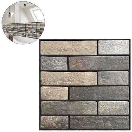 Zcyifa brick wallpaper 3D Self-adhesive Brick Pattern Wallpaper Modern Wall Background TV Decor Wallpaper for Bedroom Living Room 30x30cm(Pattern 504)