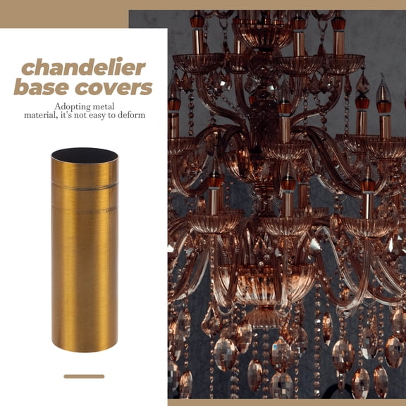 6pcs Chandelier Lamp Base Sleeves Metal Candle Light Socket Covers Iron Candelabra Base Lighting Fixture Accessories