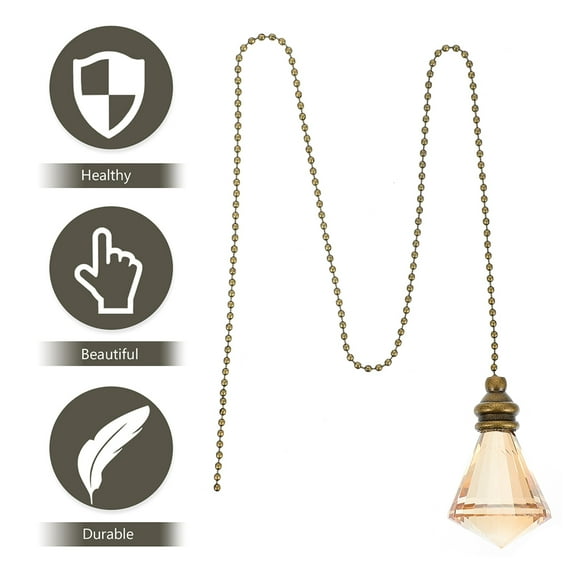 KAKOWELY Decorative Chain Connector Glass Ceiling Fans 2Pcs 21.3X1.4X1.4In