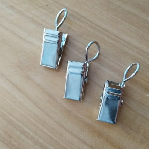 Zcyifa curtain ring 88pcs Rustproof Drapery Iron Rings with Hook Curtain Metal Loops with Clip 19 x 9mm