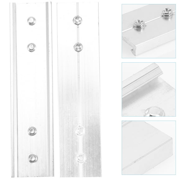 Zcyifa curtain track rail joint 2Pcs Window Curtain Pole Joint Ceiling Track Connector Extension Curtain Track Connectors