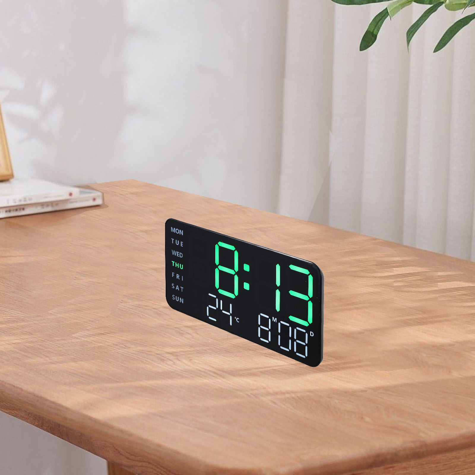 Zcyifa digital alarm clock Electric Clock Led Clock Multiuse Clear