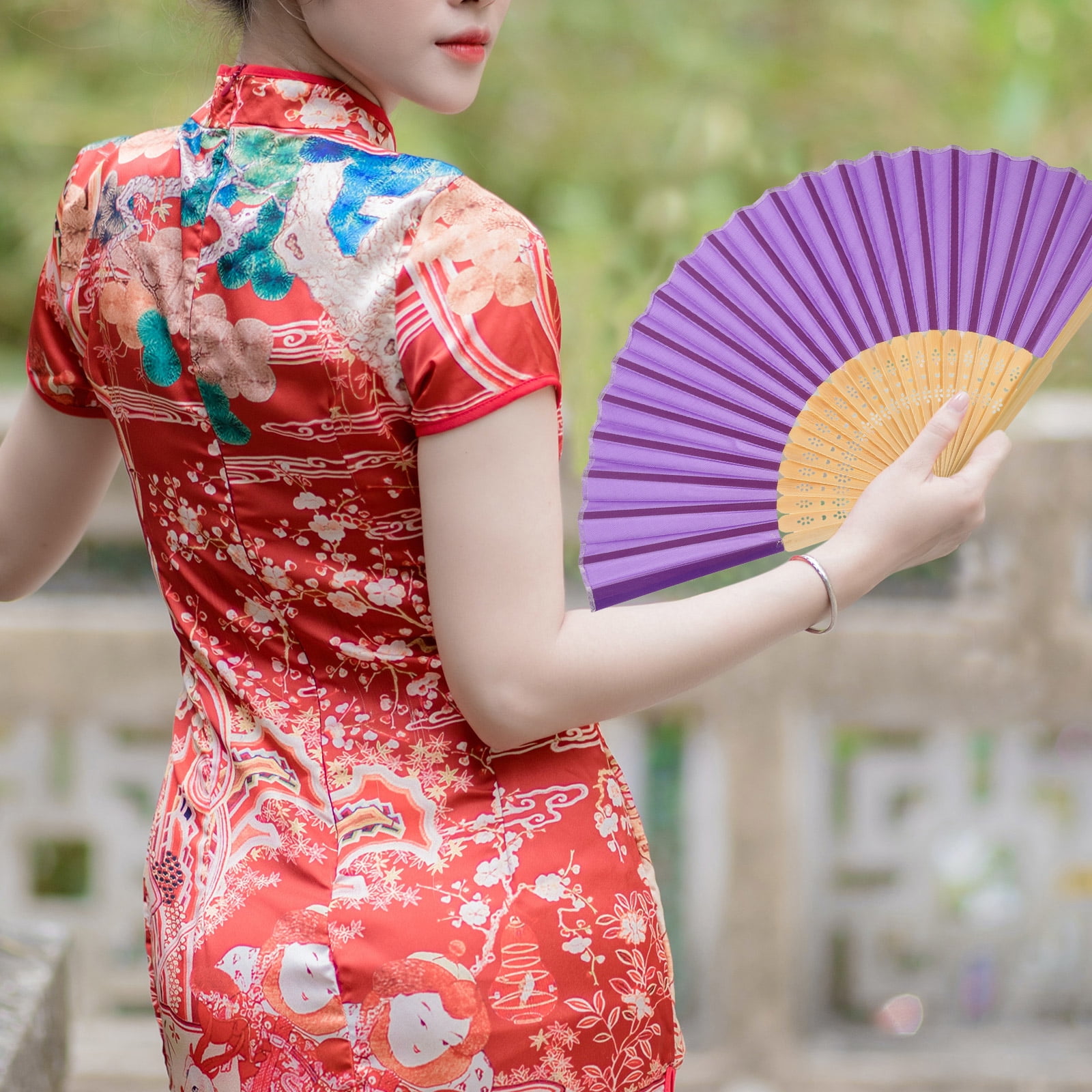 Zcyifa diy fan wedding 4pcs Chinese Handheld Folding Fan Chinese Style